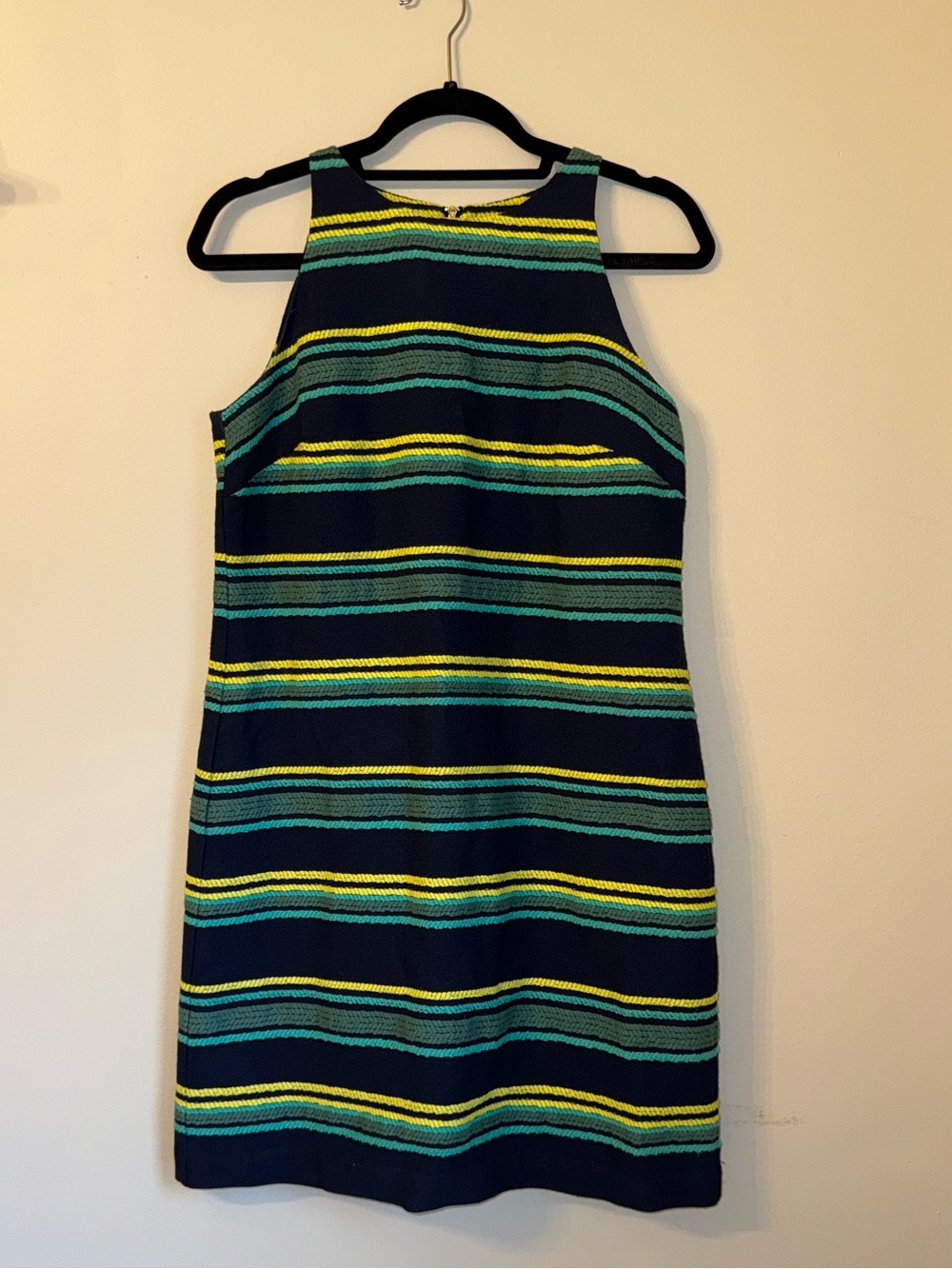 Vineyard Vines Deep Bay Striped Jacquard Shift Dress Size 6 Coastal Preppy